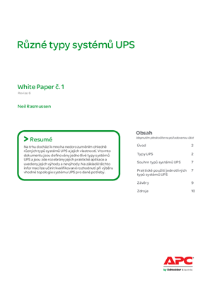 Obrázek Různé typy systémů UPS