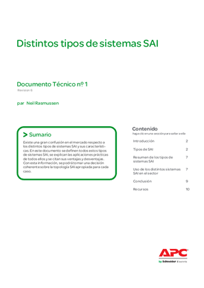 Imagen de Distintos tipos de sistemas SAI