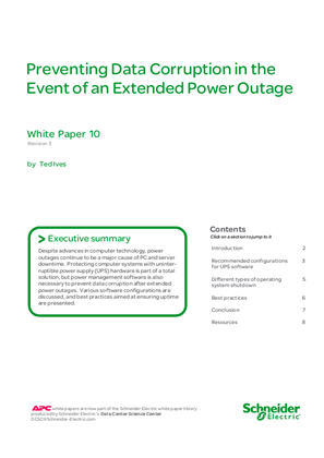 Image of Preventing Data Corruption in the Event of an Extended Power Outage