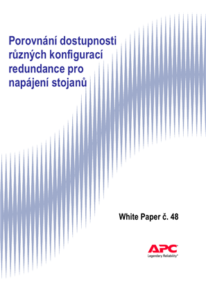 Obrázek Porovnání dostupnosti různých konfigurací redundance pro napájení stojanů