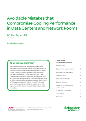 Image of Avoidable Mistakes that Compromise Cooling Performance in Data Centers and Network Rooms