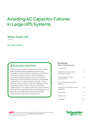 Image of Avoiding AC Capacitor Failures in Large UPS Systems