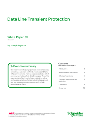 Data Line Transient Protection