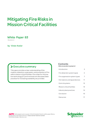 Image of Mitigating Fire Risks in Mission Critical Facilities