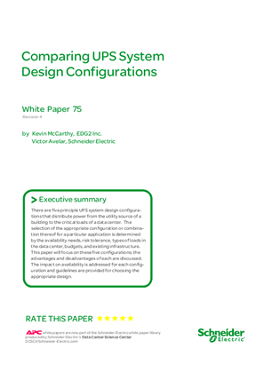 Image of Comparing UPS System Design Configurations