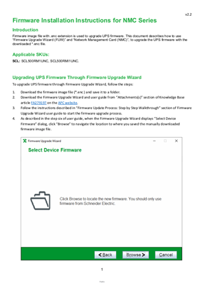 的映像 Smart-UPS SCL with NMC Series Firmware Release Notes and Images - Firmware versions UPS 15.5 and UPS 16.5