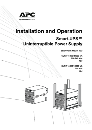 Image of SURT 15/20kVA 208/240Vac, 14/18kVA 200Vac Stack/Rack-Mount 12U