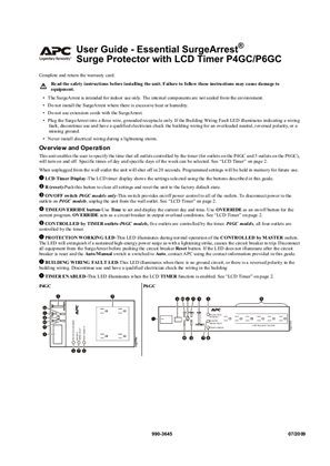 Image of SurgeArrest Essential Surge Protector w/ LCD Timer P4GC/P6GC