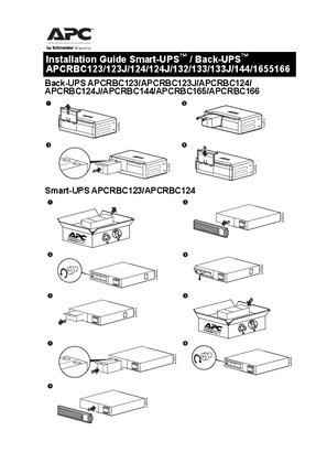Image of Installation Back-UPS/Smart-UPS APCRBC123/124/132/133/144/165/166