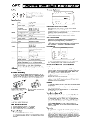 Image of Back-UPS BE450G/BE550G/BE650G1 Series