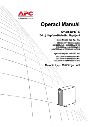 Operation Smart-UPS SMX 2000/2200/3000VA XL 120/208/230/240Vac TWR/RM4U