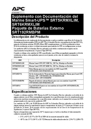 Imagen de Supplement Marine Smart-UPS SRT5K/6/K RMXLIM, SRT192RMBPM