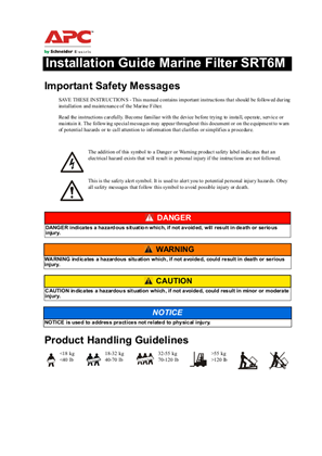 的映像 Installation Smart-UPS SRT6M Filter