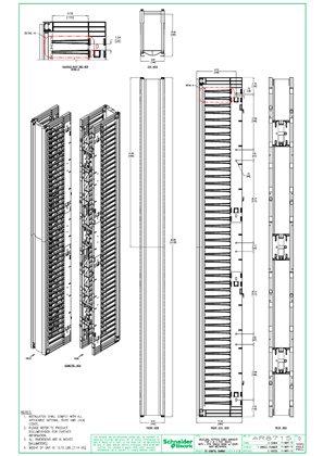 AR8715 - Valueline, Vertical Cable Manager for 2 & 4 Post Racks, 84in.H X 6in.W, Single-Sided with Door