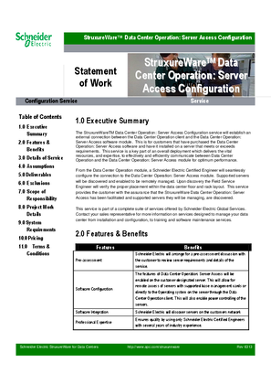 的映像 StruxureWareTM Data Center Operation: Server Access Configuration service