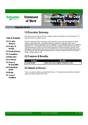 Billede af StruxureWare for Data Centers ETL Integration Service