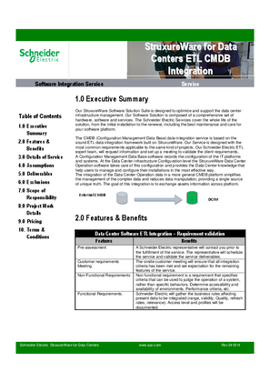 Image of StruxureWare for Data Centers ETL CMDB Integration