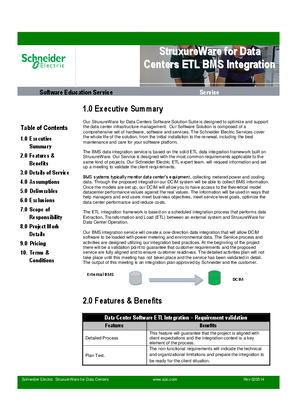 Image of StruxureWare for Data Centers ETL BMS Integration