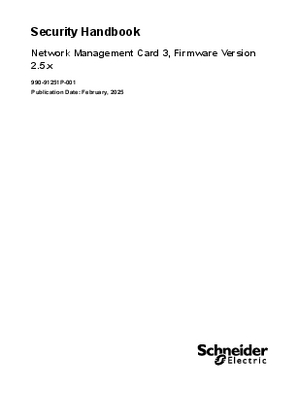 Imagen de Network Management Card 3 Security Handbook Firmware Version 2.5.x