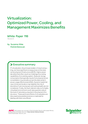 Image of Virtualization and Cloud Computing: Optimized Power, Cooling, and Management Maximizes Benefits