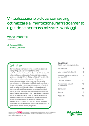 Immagine di Virtualizzazione e cloud computing: ottimizzare alimentazione, raffreddamento e gestione per massimizzare i vantaggi