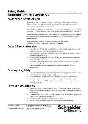 Image of Safety Guide Schneider OffGrid 330/500/730