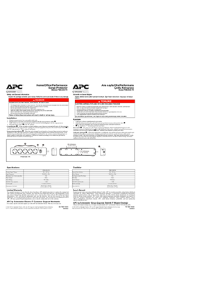Image of User Guide Home/Office/Performance Surge Protector PMEA5B-TR