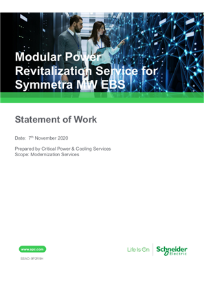 Image of Modular Power Revitalization Service for Symmetra MW External Bypass Switch