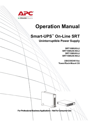 Imagen de Smart-Ups On-Line Operations SRT1000/1500 UXI-LI/NC-LI