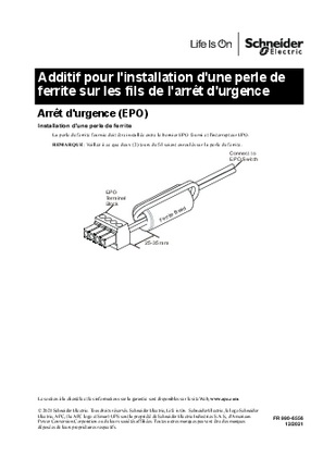 Image de Addendum Installation du cordon en ferrite sur les fils de mise hors tension d’urgence
