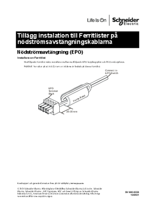 Addendum - Installing Ferrite Bead on the Emergency Power Off Wires