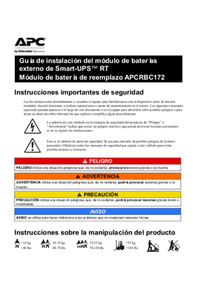 Imagen de Installation Guide Smart-UPS RT Replacement Battery Module APCRBC172