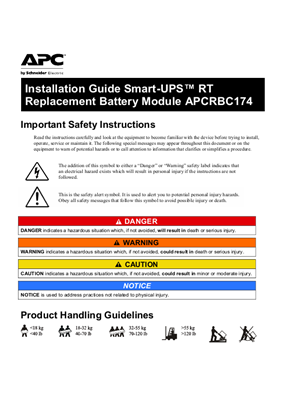 Εικόνα του Smart-UPS RT Replacement Battery Module APCRBC174 - Installation Guide