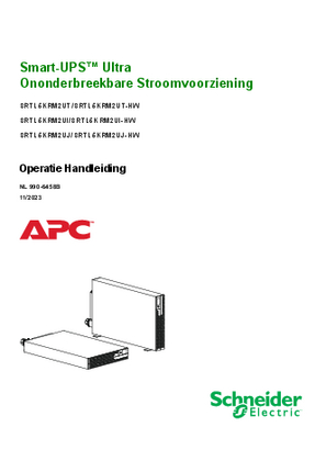 Image of Handleiding APC Smart-UPS Ultra SRTL5KRM2UT/SRTL5RM2UT-HW, SRTL5KRM2UI/SRTL5KRM2UI-HW, SRTL5KRM2UJ/SRTL5KRM2UJ-HW