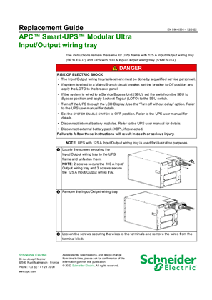 Imagen de Replacement Guide APC Smart-UPS Modular Ultra Input/Output wiring tray