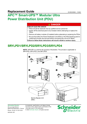 Image of Replacement Guide APC Smart-UPS Modular Ultra Power Distribution Unit (PDU)