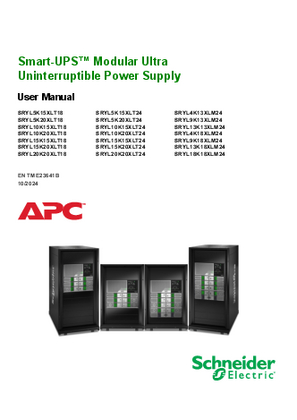 Image of User Manual Smart-UPS Modular Ultra Tower 5 to 20 kVA