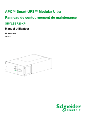Image de APC Smart-UPS Modular Ultra Panneau de contournement de maintenance SRYLSBP20KP Manuel utilisateur