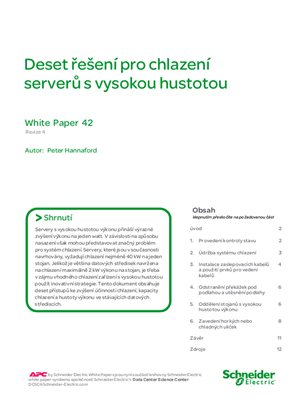 Obrázek Deset řešení pro chlazení serverů s vysokou hustotou