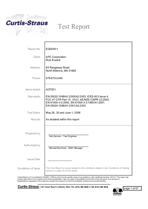 Slika linije Electromagnetic Compliance Approval for the Wiring Closet Ventilation Unit (WCVU)