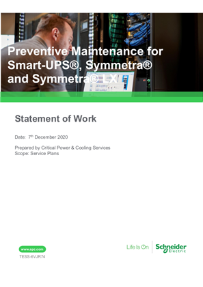 Image of Preventive Maintenance for Smart-UPS®, Symmetra® and Symmetra® LX