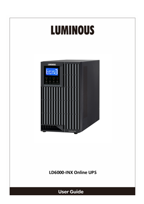 Image of User Manual LD6000-INX Online UPS