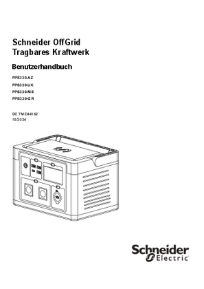 Bild von Bedienungsanleitung Schneider OffGrid Tragbares Kraftwerk