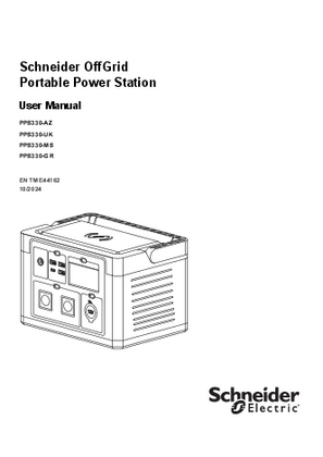 Gambar dari User Manual Schneider OffGrid Portable Power Station