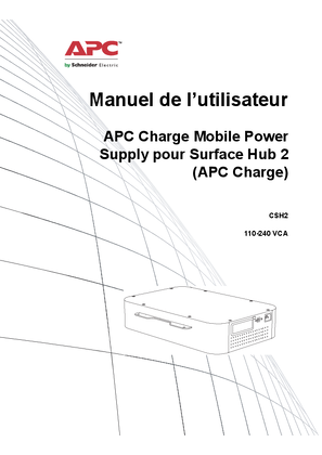 Image de Manuel d'utilisation ALIMENTATION BATTERIE DE SECOURS - CSH2