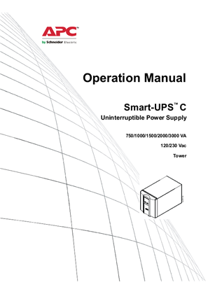 Operation Manual Smart-UPS SMC750/1000/1500/2000/3000 VA 120/230.