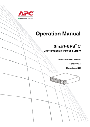 Imagen de Operation Manual Smart-UPS SMC1000/1500/2000/3000 VA 120/230 VAC, Rack-Mount 2U