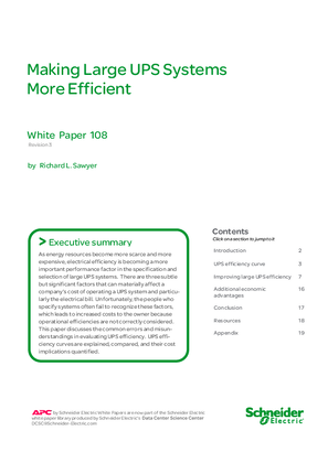 Image of Making Large UPS Systems More Efficient