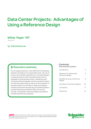 Image of Data Center Projects: Advantages of Using a Reference Design