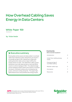 How Overhead Cabling Saves Energy in Data Centers